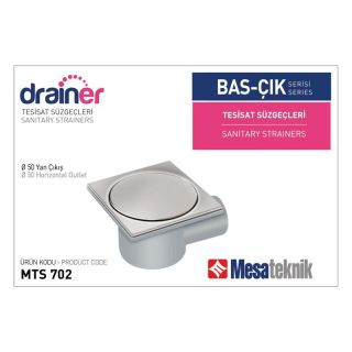 Mesa Teknik Bas Çık Serisi  Yer Süzgeci 50 mm Yandan MTS 702 
