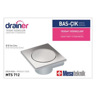 Mesa Teknik Bas Çık Serisi  Yer Süzgeci 50 mm Yandan MTS 712
