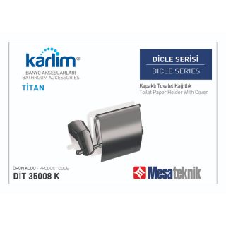 Mesa Teknik Karlim Dicle Tuvalet Kağıtlık Kapaklı Titan
