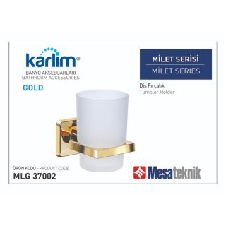 Mesa Teknik Karlim Milet Diş Fırçalık Gold (Altın)