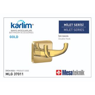 Mesa Teknik Karlim Milet İkili Askılık Gold (Altın)