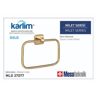 Mesa Teknik Karlim Milet Kare Havluluk Gold (Altın)