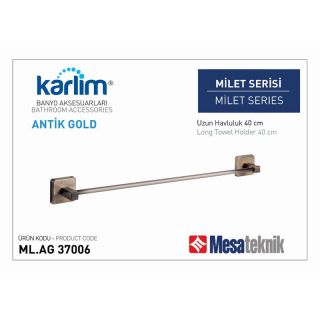Mesa Teknik Karlim Milet Uzun Havluluk 40 cm Antik Gold