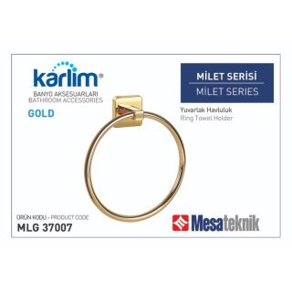 Mesa Teknik Karlim Milet Yuvarlak Havluluk Gold (altın)