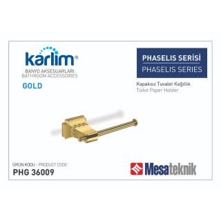 Mesa Teknik Karlim Phaselis Tuvalet Kağıtlık Kapaksız Gold (Altın)