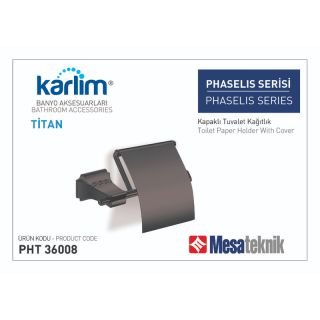 Mesa Teknik Karlim Phaselis Tuvalet Kağıtlık Kapaklı Titan