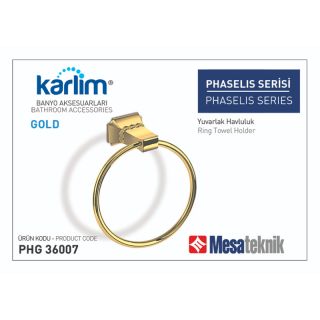 Mesa Teknik Karlim Phaselis Yuvarlak Havluluk Gold (Altın)