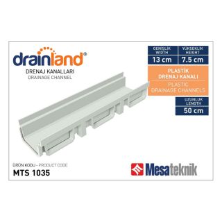 Mesa Teknik Plastik Kanal Genişlik 130 mm Derinlik 75 mm Uzunluk 50 cm MTS 1035 